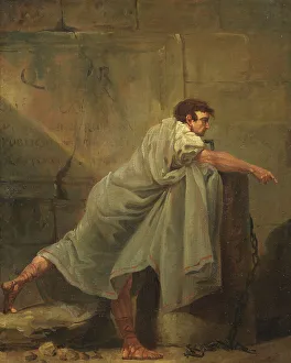 Orator in Prison, late 18th century. Creator: Hubert Robert