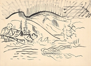 Orava village, 1930s. Creator: Arnold Peter Weisz-Kubincan