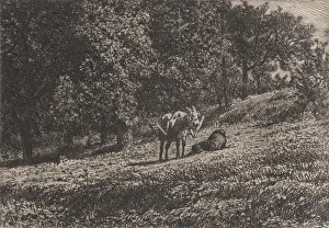 Pannier Prints: Orchard, 1865. Creator: Charles Emile Jacque