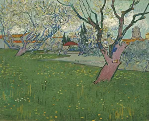 Orchards in blossom, view of Arles, 1889. Artist: Gogh, Vincent, van (1853-1890) Orchards in blossom, view of Arles, 1889. Artist: Gogh, Vincent, van (1853-1890)