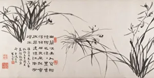 Orchids and Bamboo, dated 1742. Creator: Zheng Xie