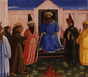 Angelico Gallery: The ordeal of fire of Saint Francis before the Sultan