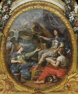 Order restored in the Kingdoms finances, 1662, 1680s. Artist: Le Brun, Charles (1619-1690)