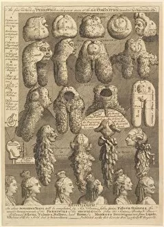 The Five Orders of Periwigs, 1761. Creator: William Hogarth