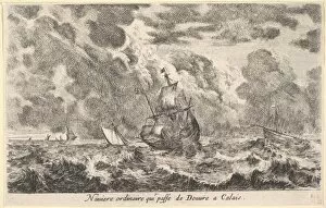 Della Bella Gallery: An ordinary ship travelling between Douvre and Calais (Naviere ordinaire qui passe de