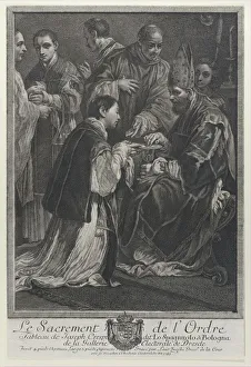 Ordination, from The Seven Sacraments, 1765. Creator: Lorenzo Zucchi