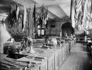 Ordnance Museum, Academy Hall, U.S. Military Academy, c1901. Creator: William H. Jackson
