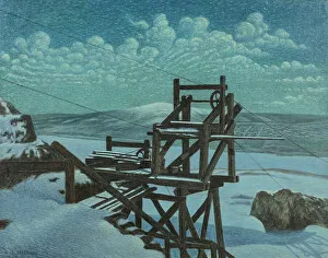 Miners Prints: The ore lift in Kiruna. Creator: Lindh, Bror (1877-1941)