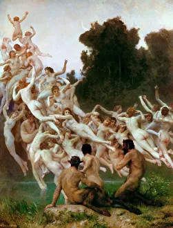 Nymph Gallery: The Oreads (Les Oreades). Artist: Bouguereau, William-Adolphe (1825-1905)