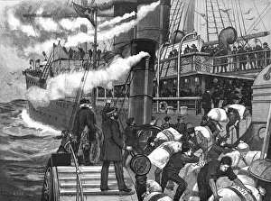 Mail Bag Prints: The Oregon Landing Mails at Queenstown, 1886. Creator: Unknown