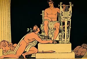Supplication Gallery: Orestes Suppliant to Apollo, 1880. Artist: Flaxman