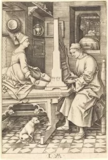 Organ Gallery: The Organ Player and His Wife, c. 1495 / 1503. Creator: Israhel van Meckenem