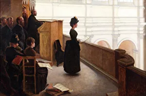 Organ Prints: The Organ Rehearsal, c.1885. Creator: Henry Lerolle