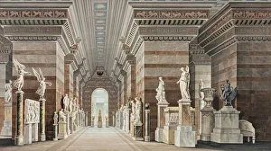 Schinkel Gallery: The Orianda Palace in the Crimea. Crimean Museum, Beneath the Temple Pavillion in the Centre of