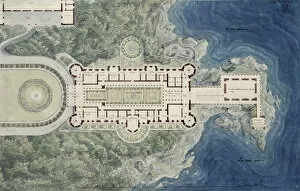 Schinkel Gallery: The Orianda Palace in the Crimea. Floor plan design, 1837-1838