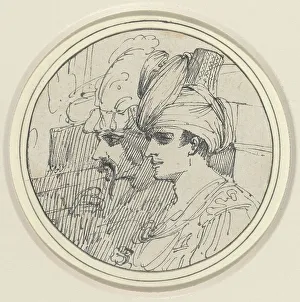 Mortimer John Hamilton Prints: Two Oriental Heads, 1770/1775. Creator: John Hamilton Mortimer