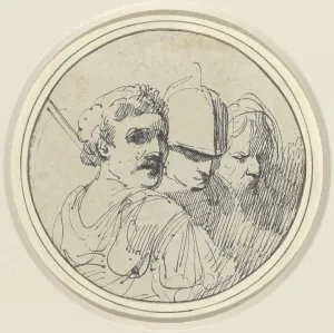 Three Oriental Heads, 1770/1775. Creator: John Hamilton Mortimer