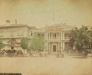 Kimbei Kusakabe Prints: Oriental Hotel, Kobe, 1870s-1890s. Creator: Kusakabe Kimbei