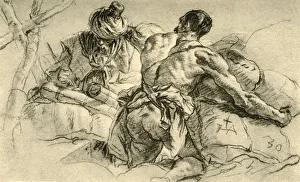 Von Hadeln Prints: Oriental Merchants with Bales of Wares, 1753, (1928). Artist: Giovanni Battista Tiepolo