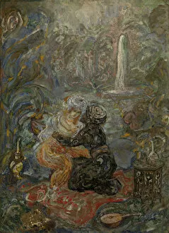Amorous Gallery: Oriental Scene. Artist: Millioti, Vasili Dmitrievich (1875-1943)