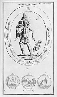 Anchises Gallery: The origin of Rome, 1757. Artist: Bernard de Montfaucon