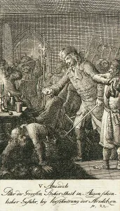 Original Anecdotes of Peter the Great, 1789. Creator: Daniel Nikolaus Chodowiecki