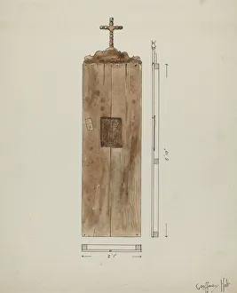 Holt Geoffrey Prints: Side of Original Confessional, c. 1936. Creator: Geoffrey Holt