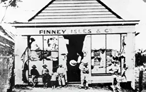 British Colony Prints: Original Finney Isles & Co. store on the corner of Ann and Warner Street