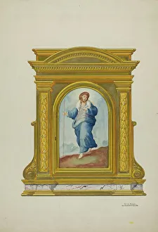 Communion Prints: Original Tabernacle, for Communion Vessels, 1936. Creator: Dayton Brown