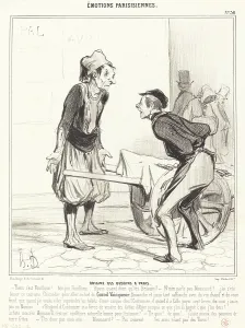 Hand Gestures Prints: Origine des Bedoins a Paris, 1841. Creator: Honore Daumier
