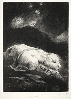 Odilon Redon French Prints: Origins: When Life Was Awakening in the Depths of Obscure Matter
