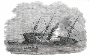 Drowned Prints: The Orion Sinking, 1850. Creator: Unknown. The Orion Sinking, 1850. Creator: Unknown