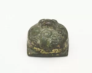 Bronze With Gilding Collection: Ornament with a bear, Han dynasty, 206 BCE-220 CE. Creator: Unknown