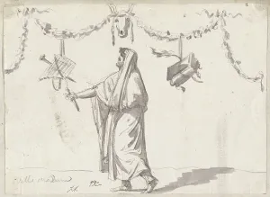 David L Prints: Ornament with a Bearded Man in Ancient Dress, 1775/80. Creator: Jacques-Louis David