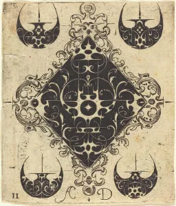 Diamond Shape Prints: Ornament. Creator: Master AD