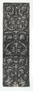 Heinrich Aldegrever German Prints: Ornament Design with Fishes, 1552. Creator: Heinrich Aldegrever (German, 1502-1555 / 61)