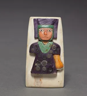Central Andes Prints: Ornament with Figure, 600-1000. Creator: Unknown