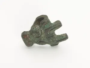 Ornament in the form of an animal mask, Zhou dynasty, ca. 1050-221 BCE. Creator: Unknown