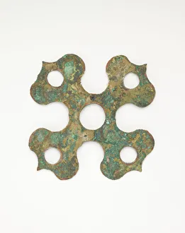 Persimmon Prints: Ornament in the form of a persimmon receptacle, Han dynasty, 206 BCE-220 CE