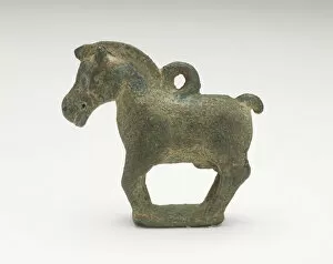 Republic Of China Gallery: Ornament in the form of a standing horse, Period of Division, 220-589. Creator: Unknown