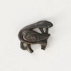 Aquatic Gallery: Ornament fragment: goose and water plants, Goryeo period, 12th-13th century