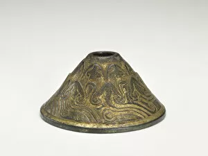 Bronze With Gilding Collection: Ornament, Han dynasty, 206 BCE-220 CE. Creator: Unknown
