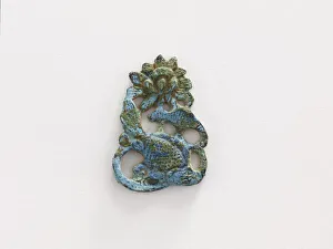 Ornament: lotus and carp (pair with F1916.755), Goryeo period, 12th-13th century Ornament: lotus and carp (pair with F1916.755), Goryeo period, 12th-13th century