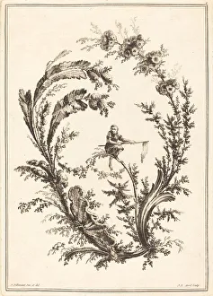 Jean Baptiste Pillement Prints: Ornament with a Monkey. Creator: Jean Jacques Avril