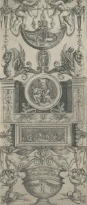 Ornament Panel, dated 1521. Creator: Attributed to Agostino Veneziano