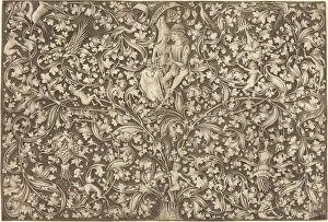 Ornament Panel with Two Lovers, c. 1490/1500. Creator: Israhel van Meckenem