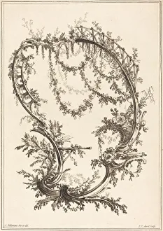 Jean Baptiste Pillement Prints: Ornament with a Strut and a Railing. Creator: Jean Jacques Avril