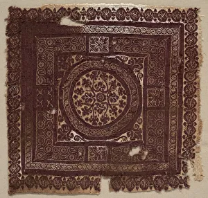 Byzantine Period Prints: Ornament with Symbolic Interlacing Knots, 400s - 600s. Creator: Unknown