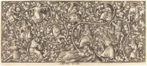 Ancestor Prints: Ornament with the Tree of Jesse. Creator: Israhel van Meckenem