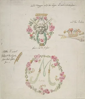 Ornamental designs for porcelain, 18th century. Creator: Attributed to Anonymous Ornamental designs for porcelain, 18th century. Creator: Attributed to Anonymous